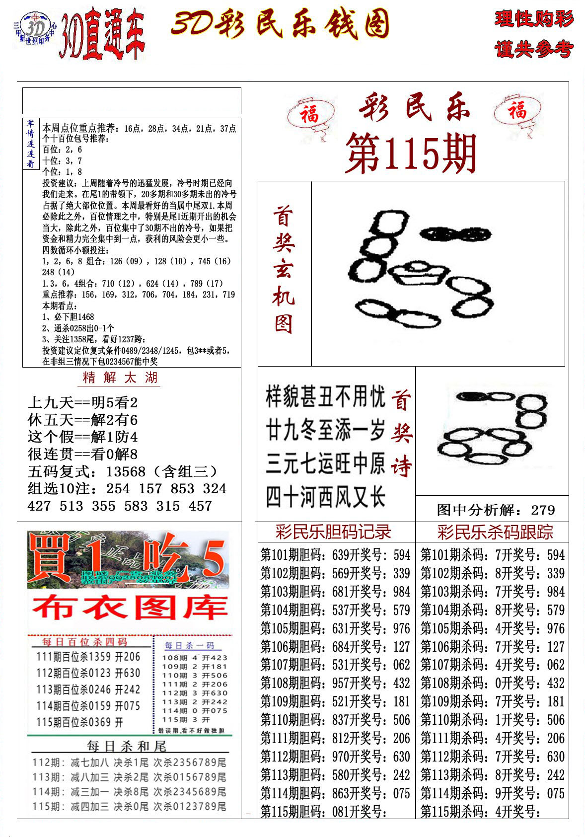 3D彩民乐钱图