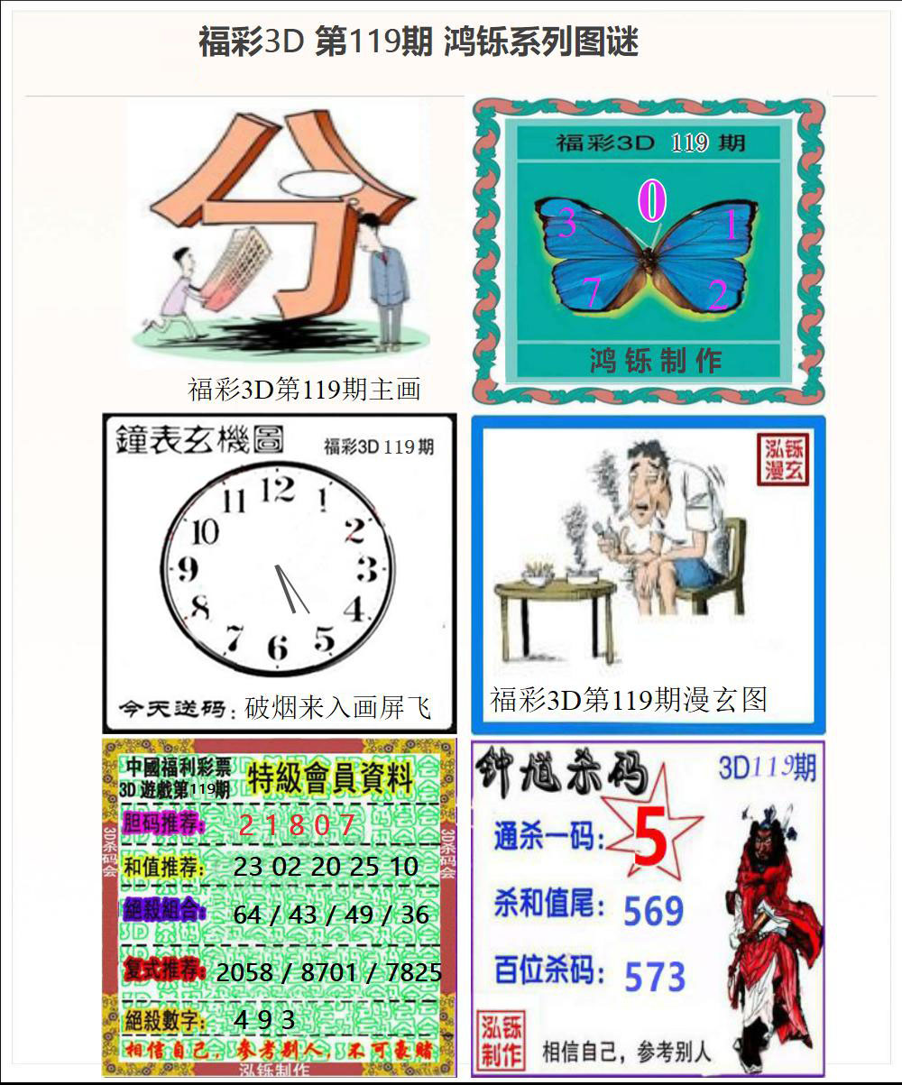 3D鸿铄系列图谜