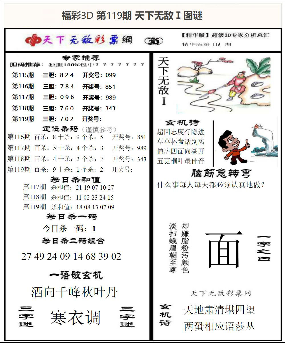 福彩3D天下无敌Ⅰ