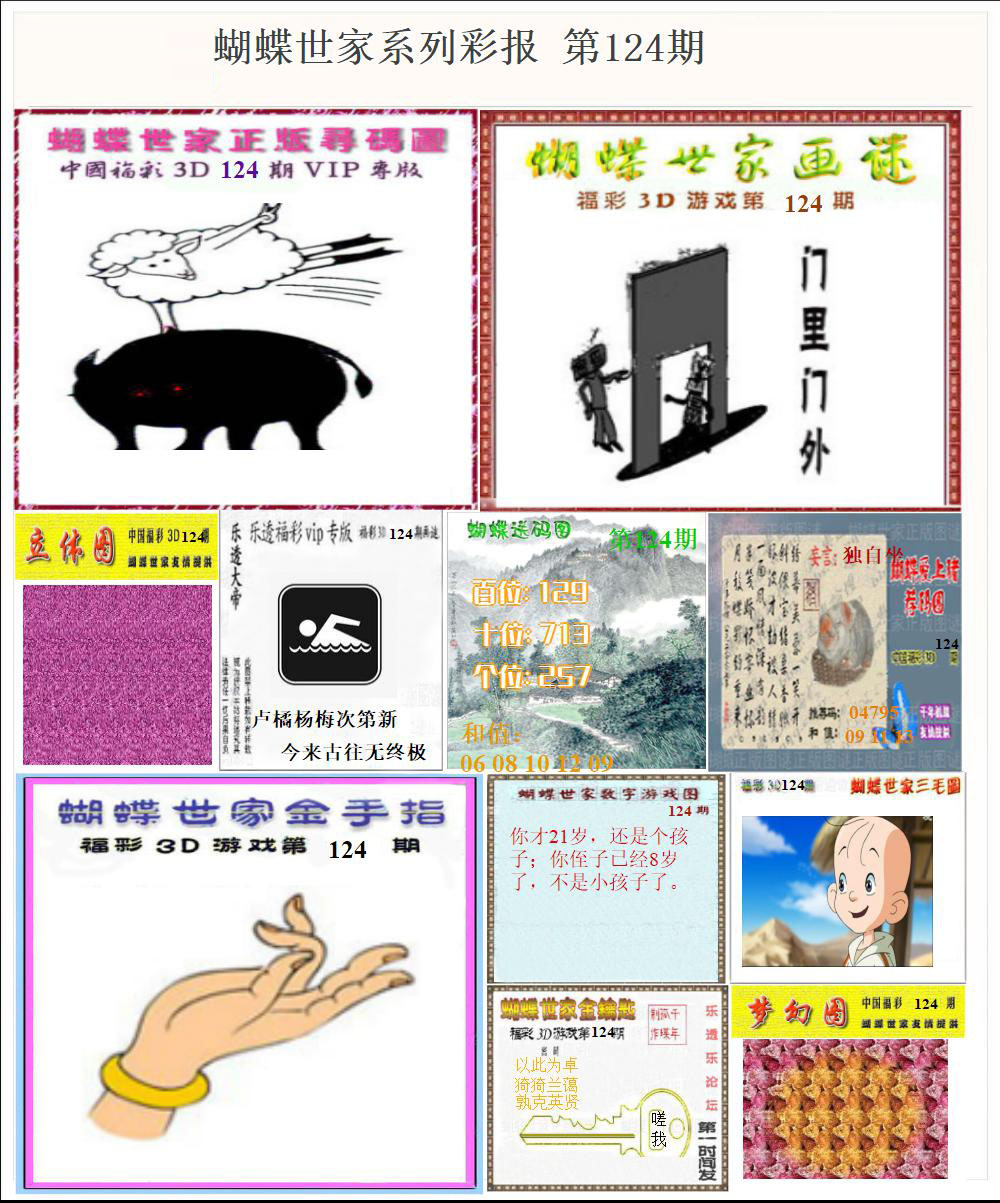 蝴蝶世家系列彩报