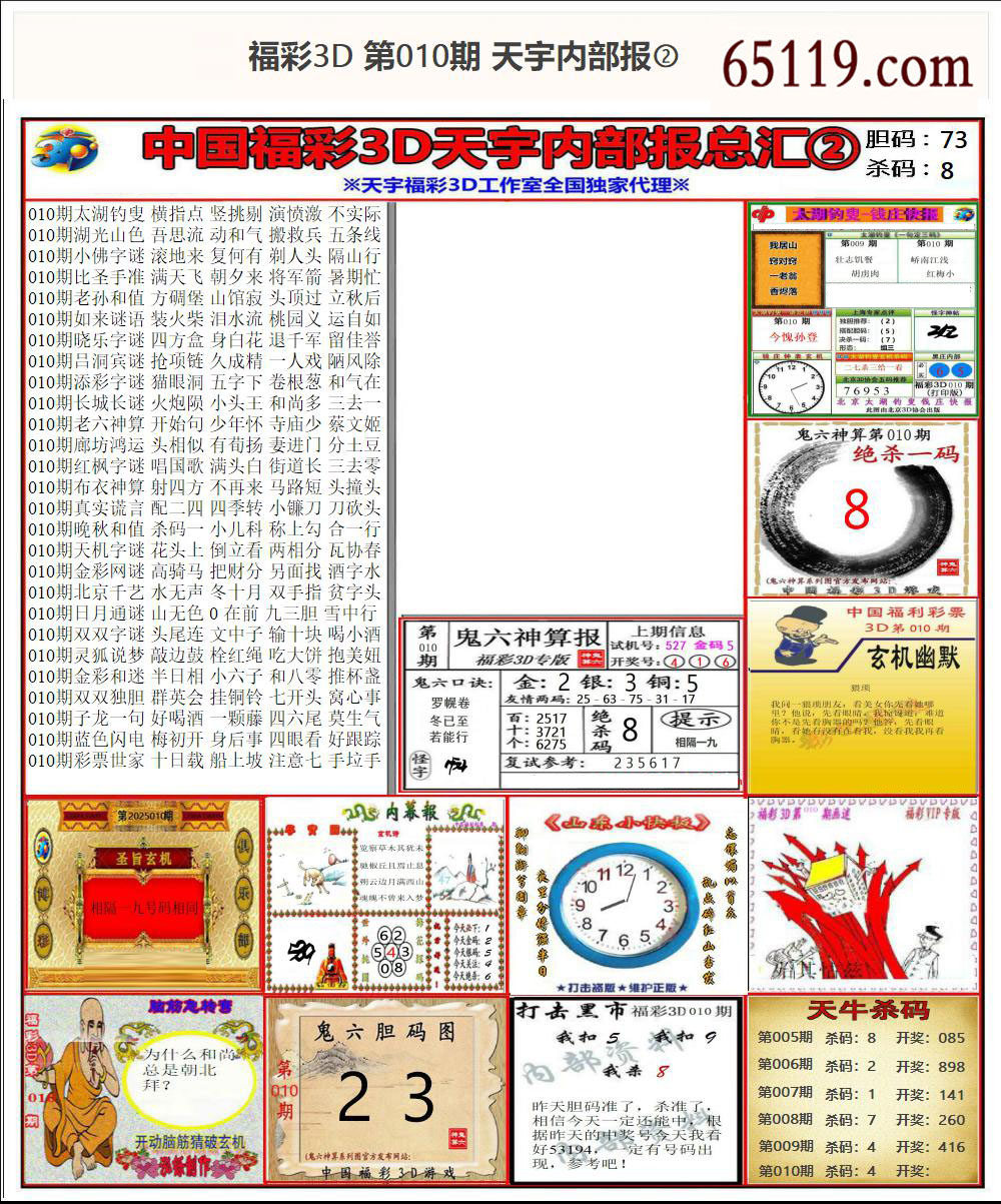 福彩3D天宇内部报②