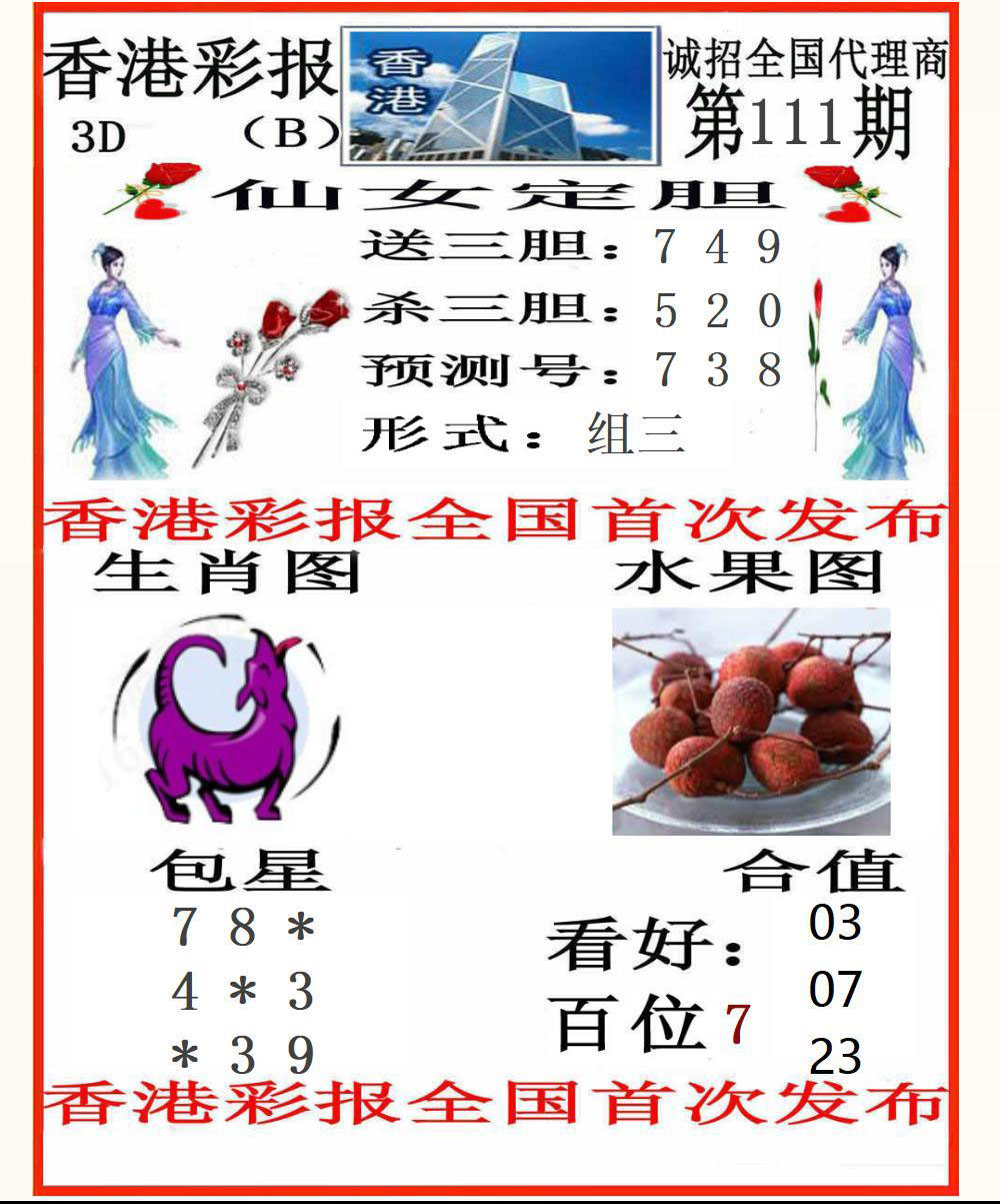 3D香港彩报B版
