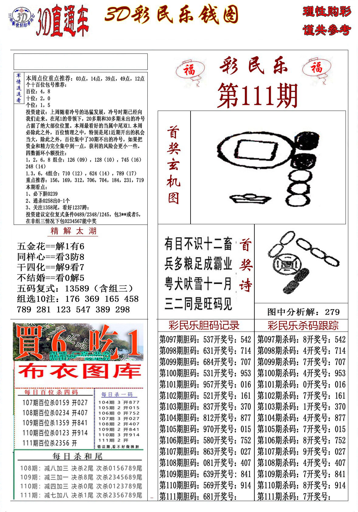 3D彩民乐钱图