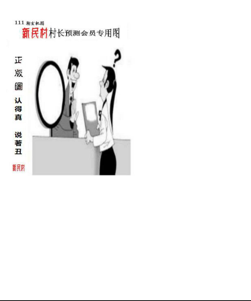 正版新民村村长预测图