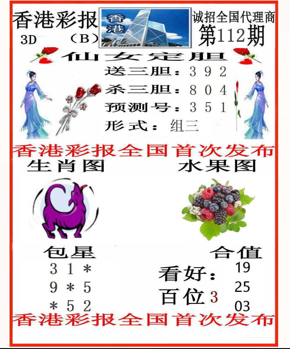 3D香港彩报B版