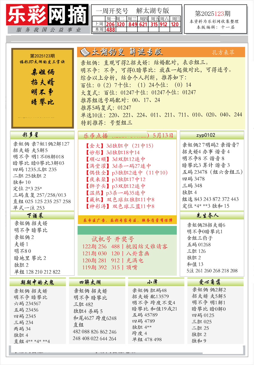 乐彩网摘3